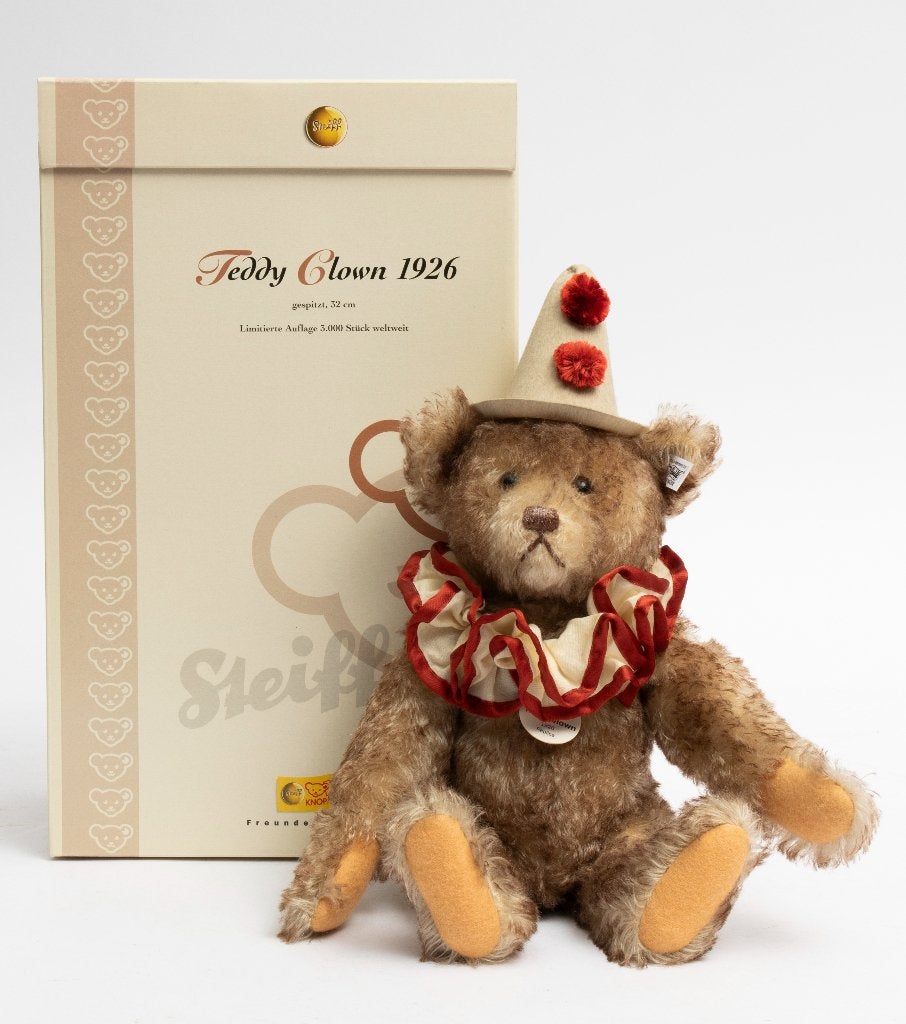 Nieuwe Steiff Teddybeer Teddy clown 1926 replica 2005, Ophalen of Verzenden, Nieuw, Stoffen beer, Steiff