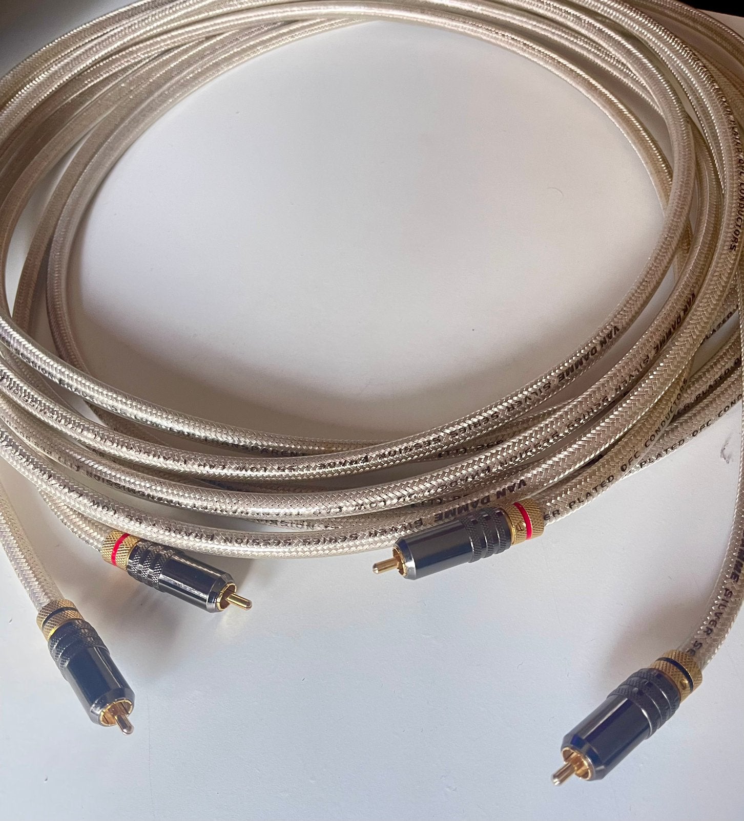 Van Damme Silver Series 4m Hi-Fi Interconnect RCA Kabelset, Ophalen of Verzenden, Zo goed als nieuw, 2 tot 5 meter, Luidsprekerkabel