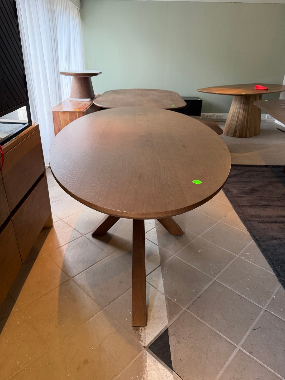 Nieuwe ovale eettafel Deja Living eiken fineer 200x100cm, Ophalen, Japandi, Eikenhout, Nieuw