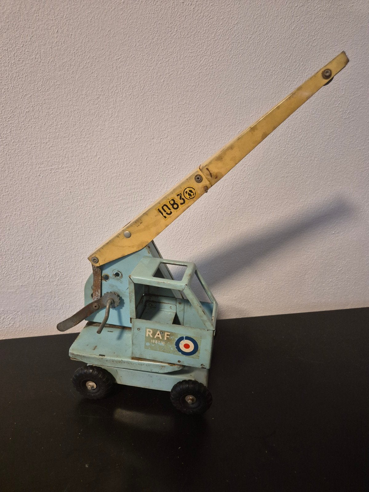 Vintage Tri-ang RAF kraanwagen - Made in Great Britain, Ophalen of Verzenden, Gebruikt