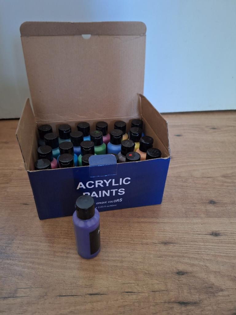 Set van 24 acrylverf flesjes - diverse kleuren, Ophalen of Verzenden