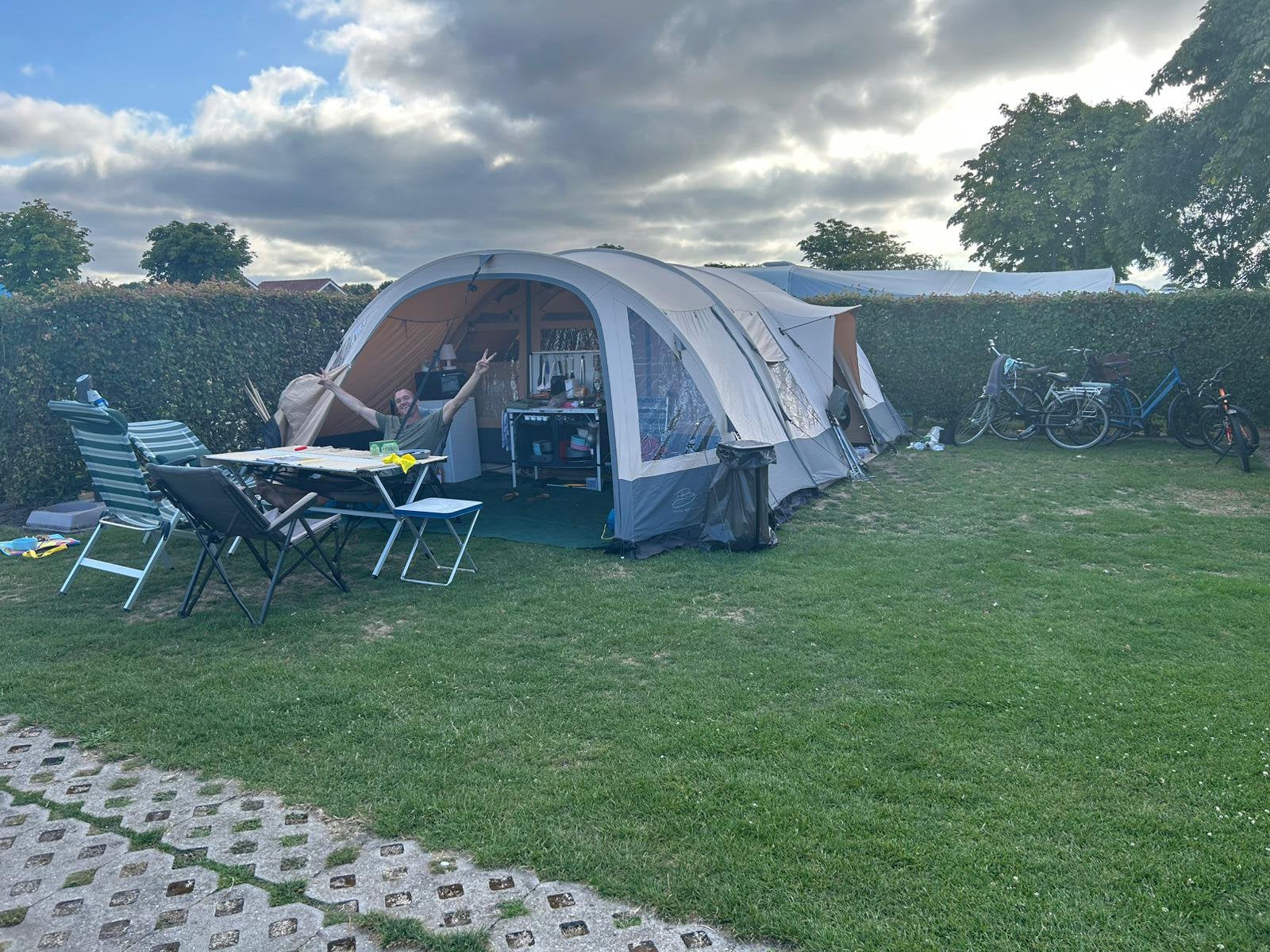Bardani Prestige 460 Vario RSC evt met Anssems aanhangwagen, Caravans en Kamperen, Tenten, Ophalen, Gebruikt, Tot en met 6