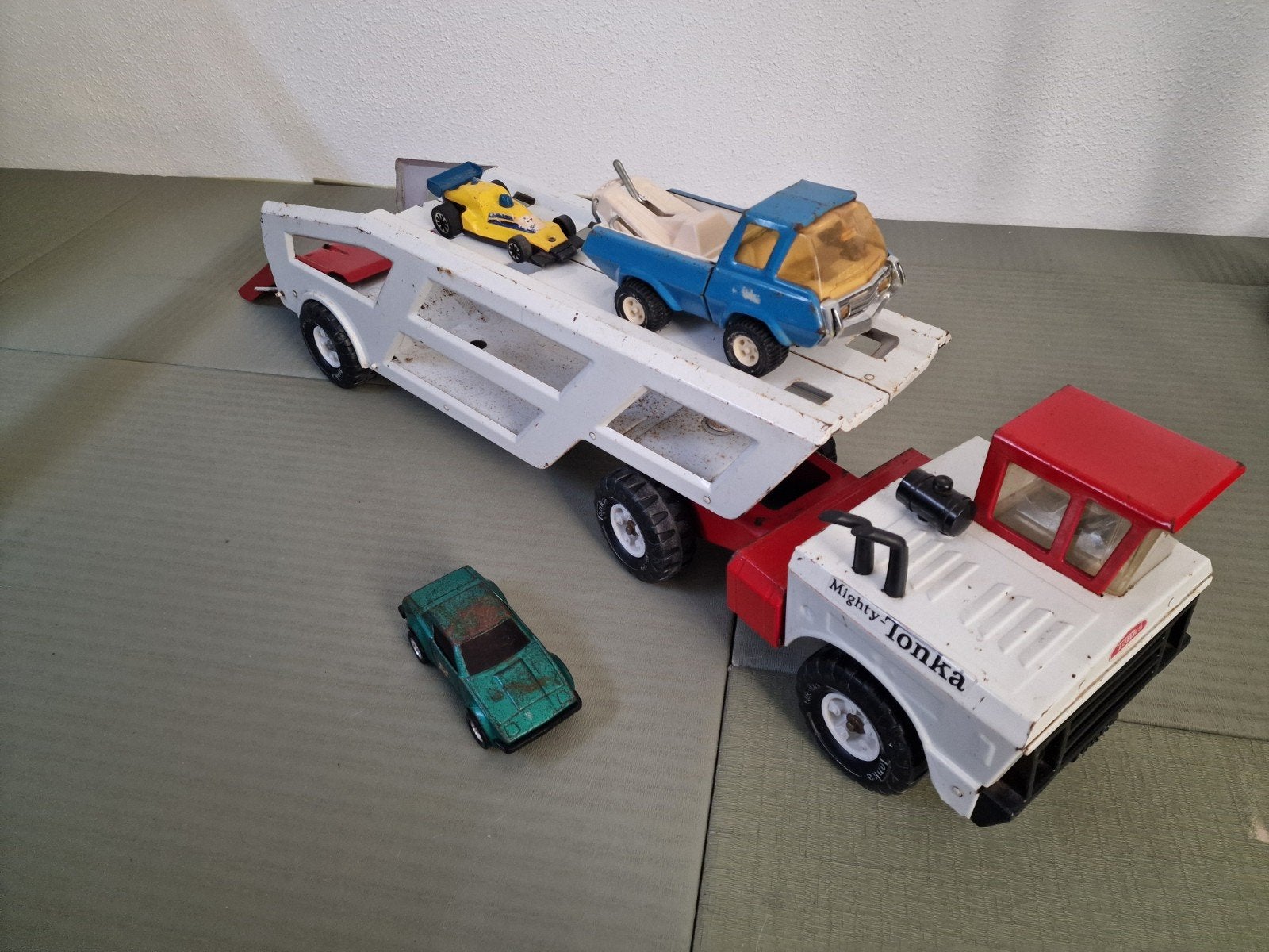 ​Vintage Mighty Tonka Autotransporter – Jaren 70 (Metaal), Ophalen of Verzenden