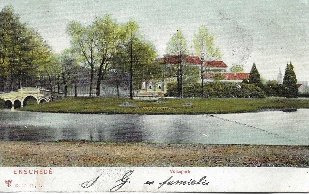 Enschede, Volkspark, Verzamelen, Verzenden, Voor 1920, Gelopen, Overijssel