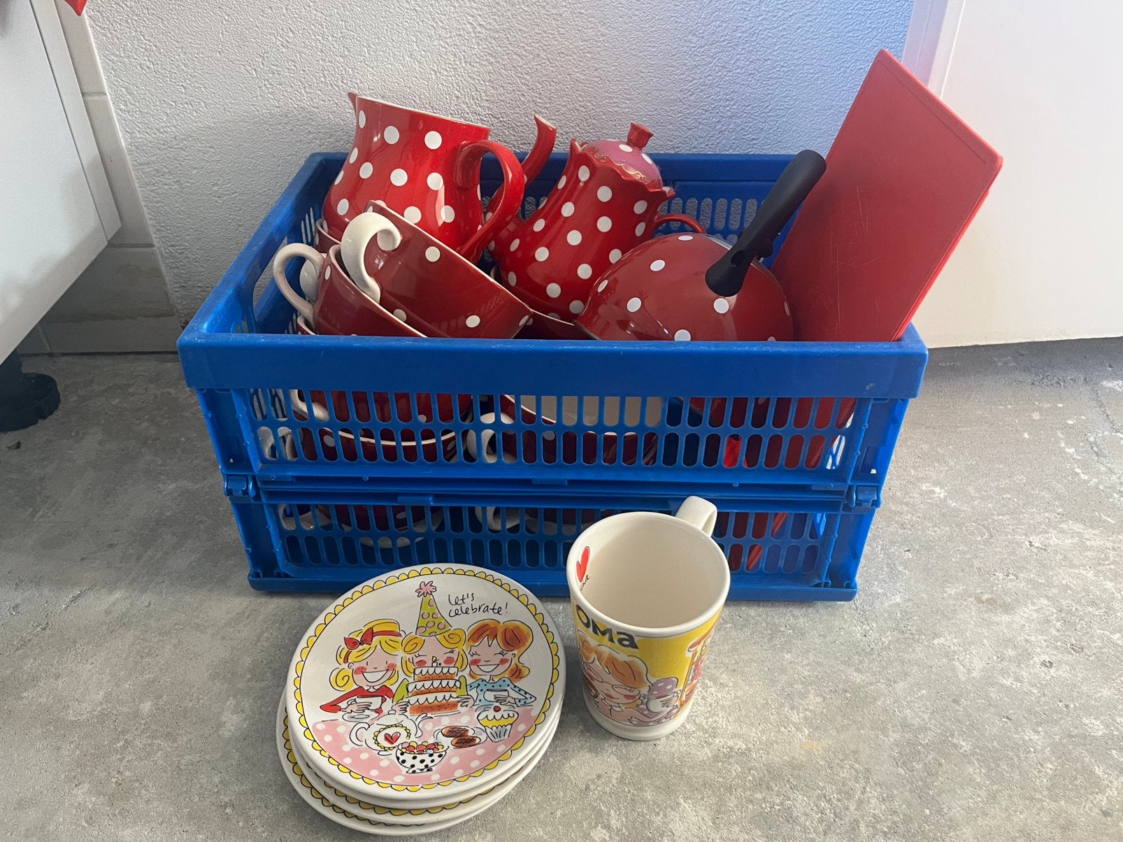 Diverse oilily en blond servies, Huis en Inrichting, Ophalen, Zo goed als nieuw, Aardewerk, Bord(en)