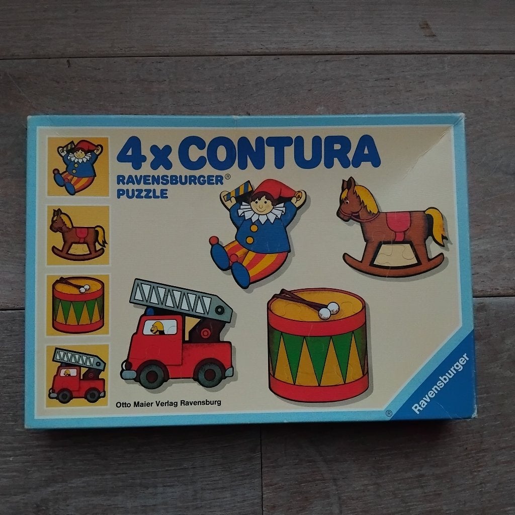 vintage, 4 losse puzzeltjes voor de kleine puzzelaar, Ophalen of Verzenden, Minder dan 10 stukjes, Gebruikt, 6 maanden tot 2 jaar