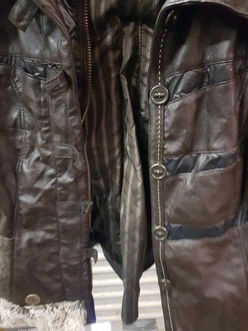 damesjas leer met stof boheme de luxe, Ophalen of Verzenden, 'T Olde Gre-j, Info@toldegrej.nl, Endepoelstraat 20f Didam