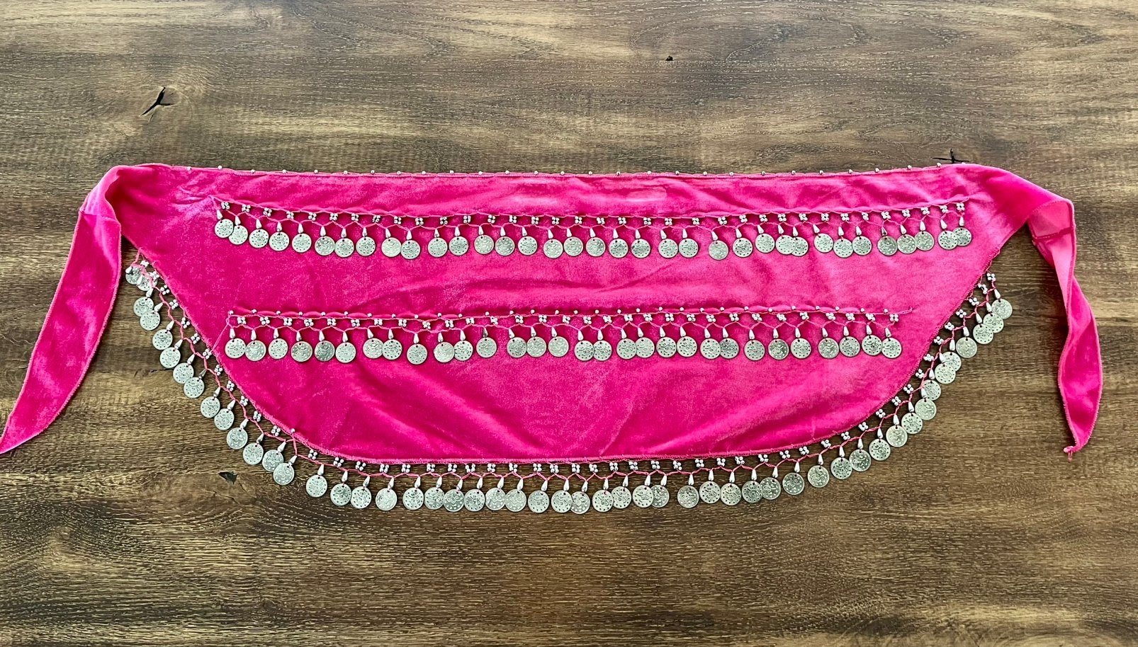 Buikdanssjaal fluweel voor kinderen en volwassenen, Maat 38/40 (M), Carnaval, Ophalen of Verzenden, Zo goed als nieuw