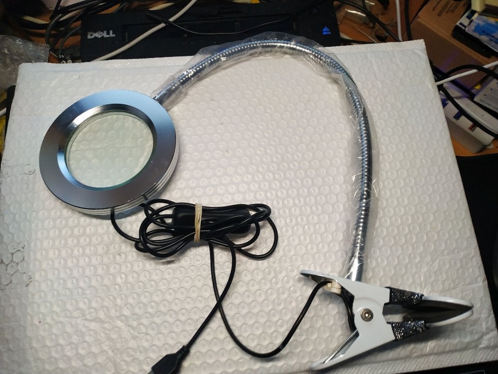 LED licht bureaulamp met loep 3x, Ophalen of Verzenden, Nieuw, Vergrootglas of Loep