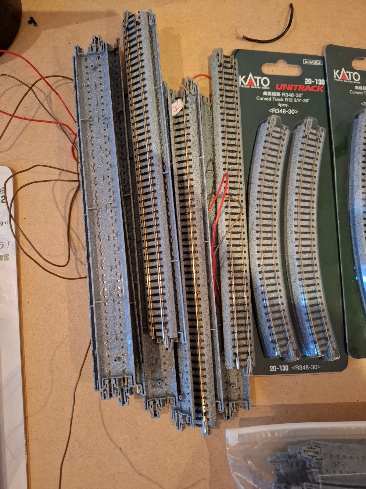 Kato Unitrack N-spoor rails en toebehoren - deels in OVP, Hobby en Vrije tijd, Gebruikt, Gelijkstroom, Rails, Ophalen of Verzenden