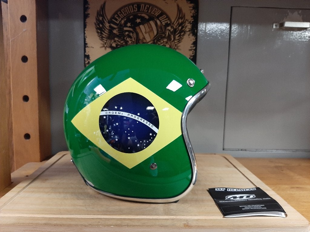 brazilie helm maat S braziliaanse vlag helm brazil small S, Dames, Jethelm, Ophalen of Verzenden, Pascalstraat 6 1704 RDHeerhugowaard