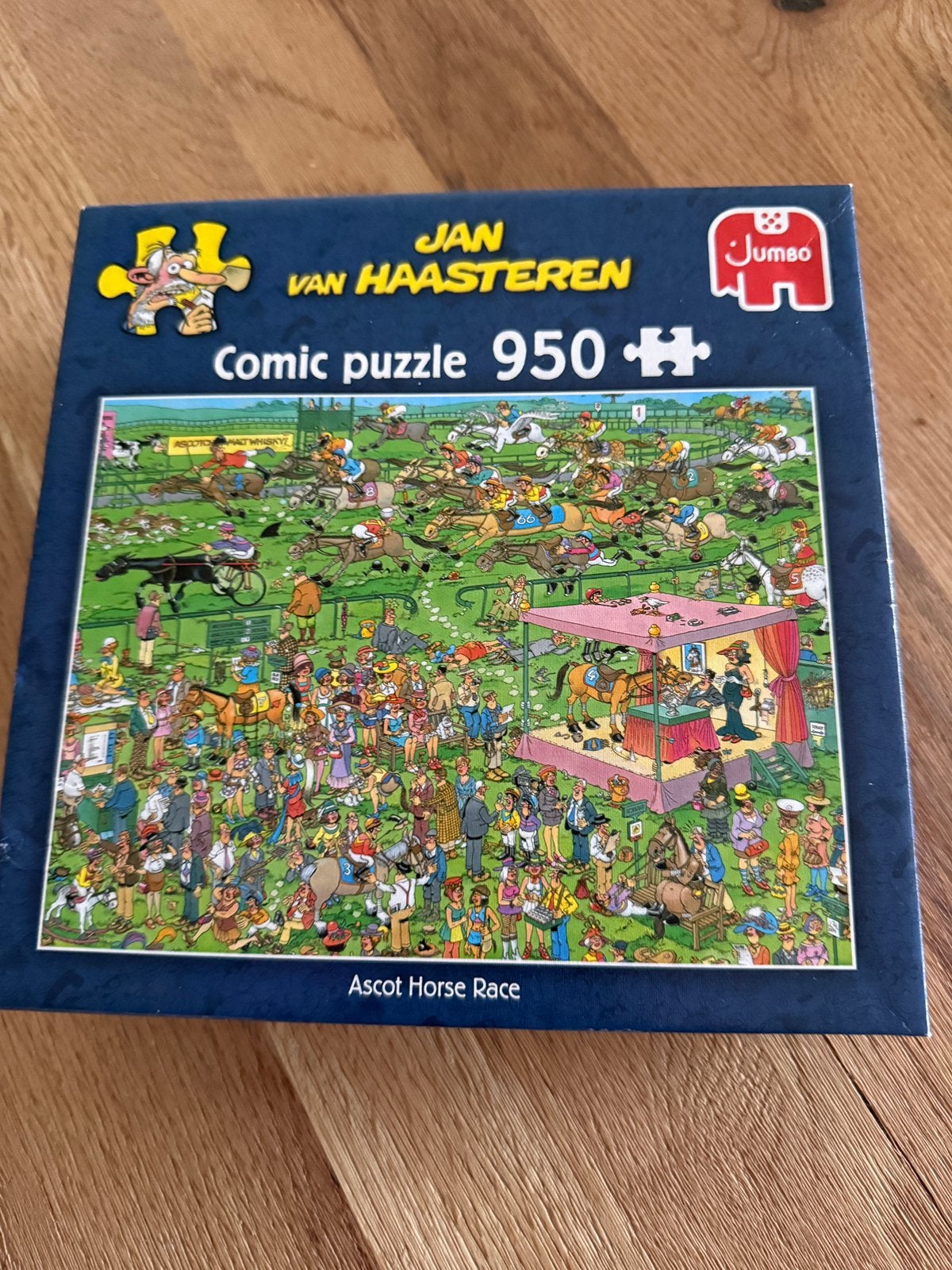 Jan van Haasteren puzzel “ASCOT HORSE RACE” zgan 950 stukjes, Ophalen of Verzenden, 500 t/m 1500 stukjes, Zo goed als nieuw, Legpuzzel