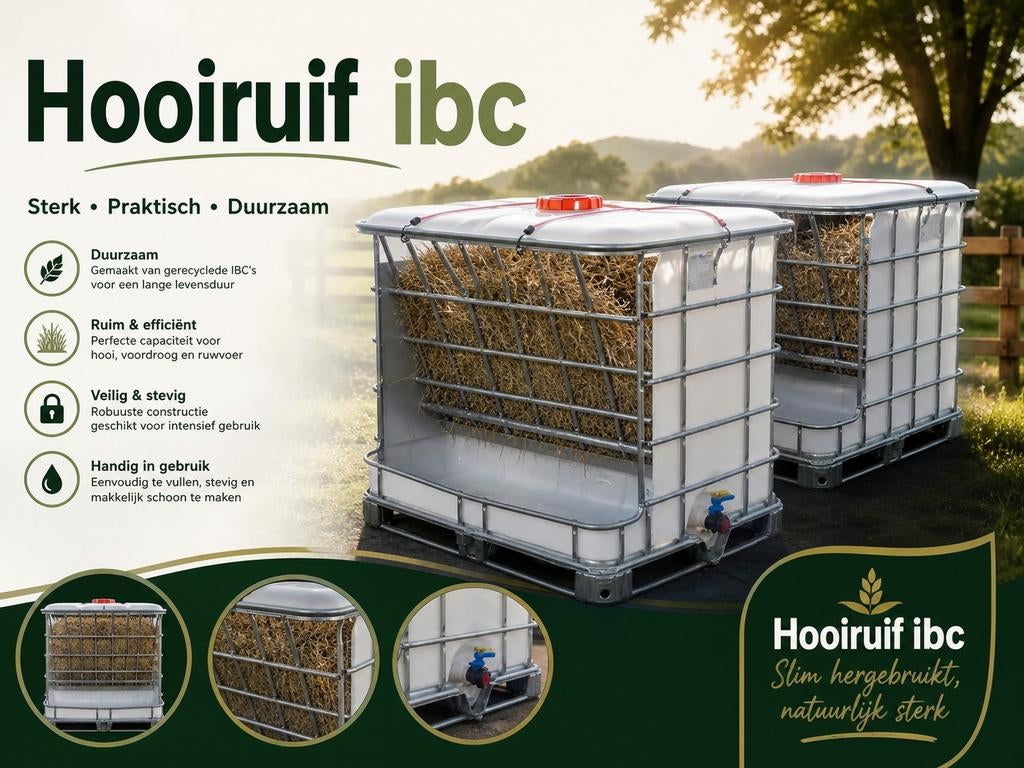 Hooiruif padock feeder voerbak drinkbak ibc, Dieren en Toebehoren, Ophalen, 110 cm of meer, 100 cm of meer