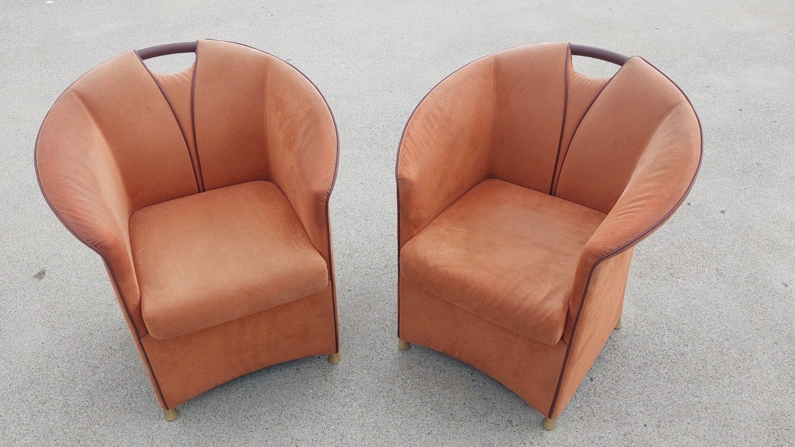 Twee Wittmann fauteuils - Suède-lederen kuipstoelen, Ophalen, Twee, Overige kleuren, Zo goed als nieuw
