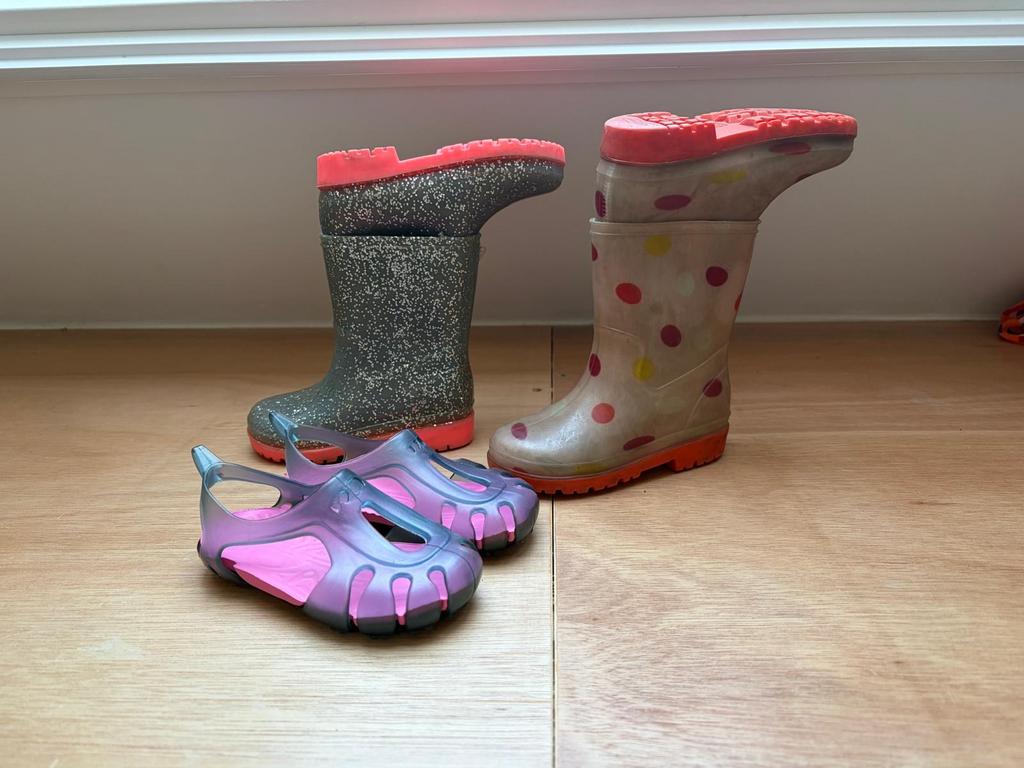 Leuke regenlaarzen en waterschoenen voor kinderen, Ophalen, Gebruikt, Meisje, Laarzen