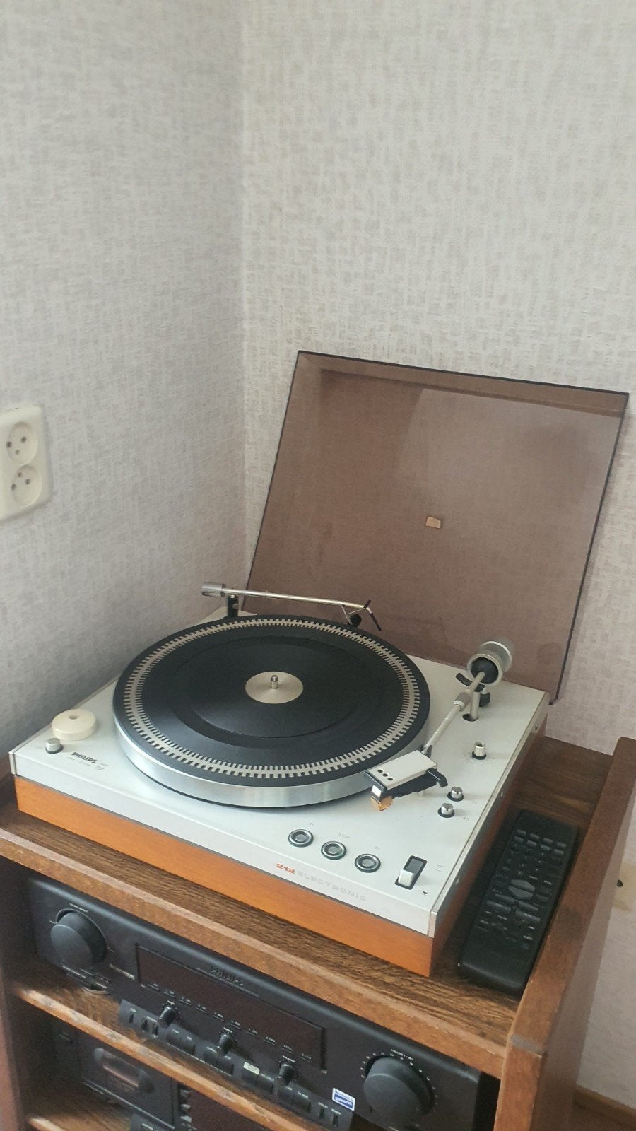 Philips Platenspeler 212 Electronic- Vintage Geluidservaring, Audio, Tv en Foto, Platenspelers, Ophalen, Gebruikt, Philips