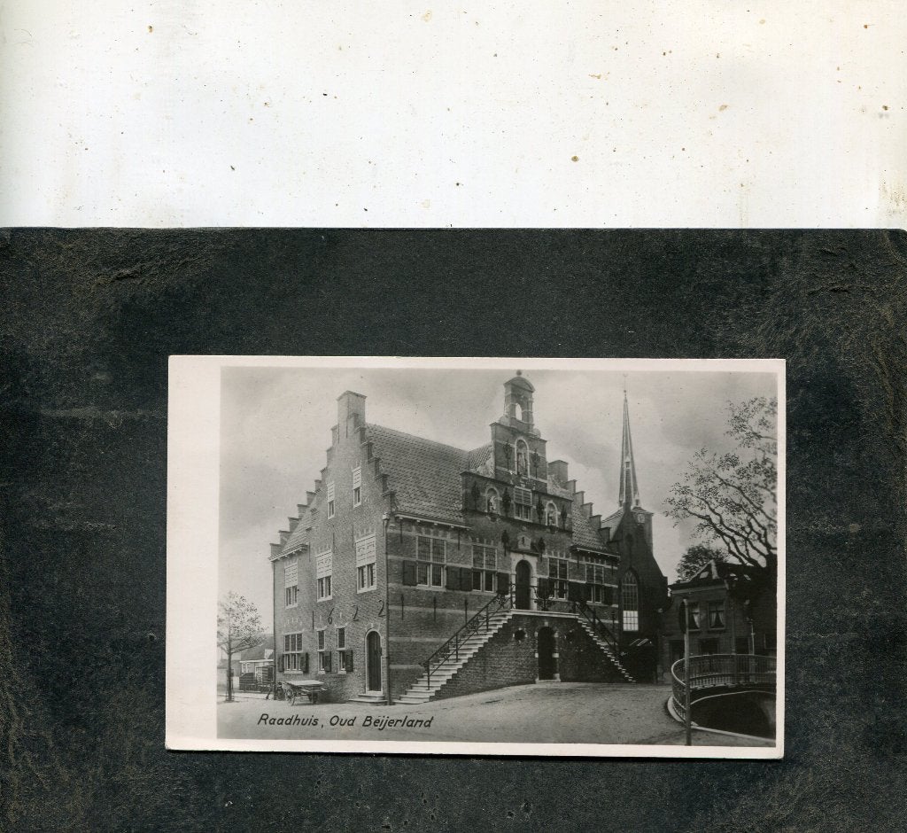 Ansicht Oud Beijerland - Raadhuis, Verzenden, 1940 tot 1960, Ongelopen, Zuid-Holland
