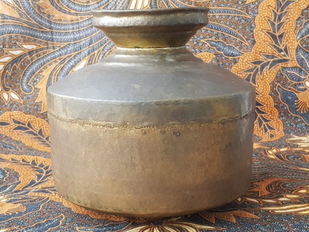 Mooie originele antieke kookpot uit Afrika van koper 21 cm.