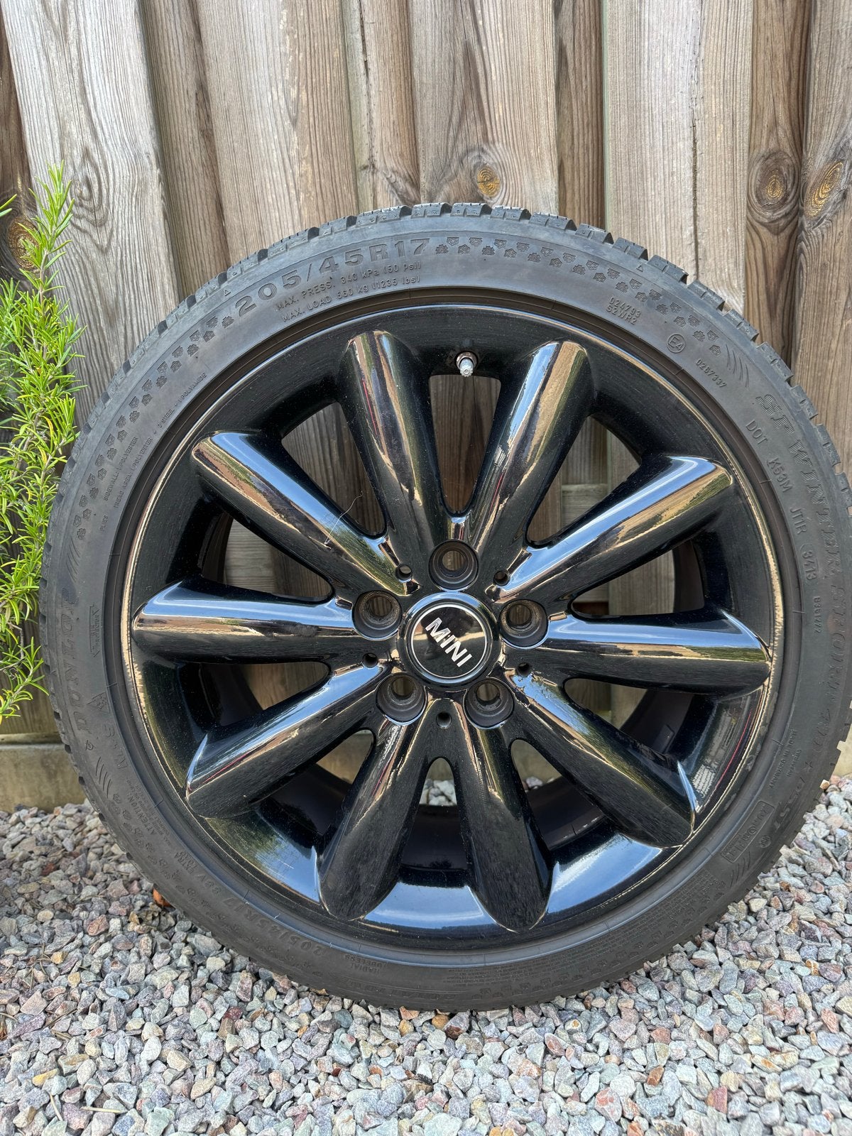 Mini Cooper Sport Velgen 205/45 R17 Zomerset Dunlop, Auto diversen, Wieldoppen, Ophalen of Verzenden, Gebruikt