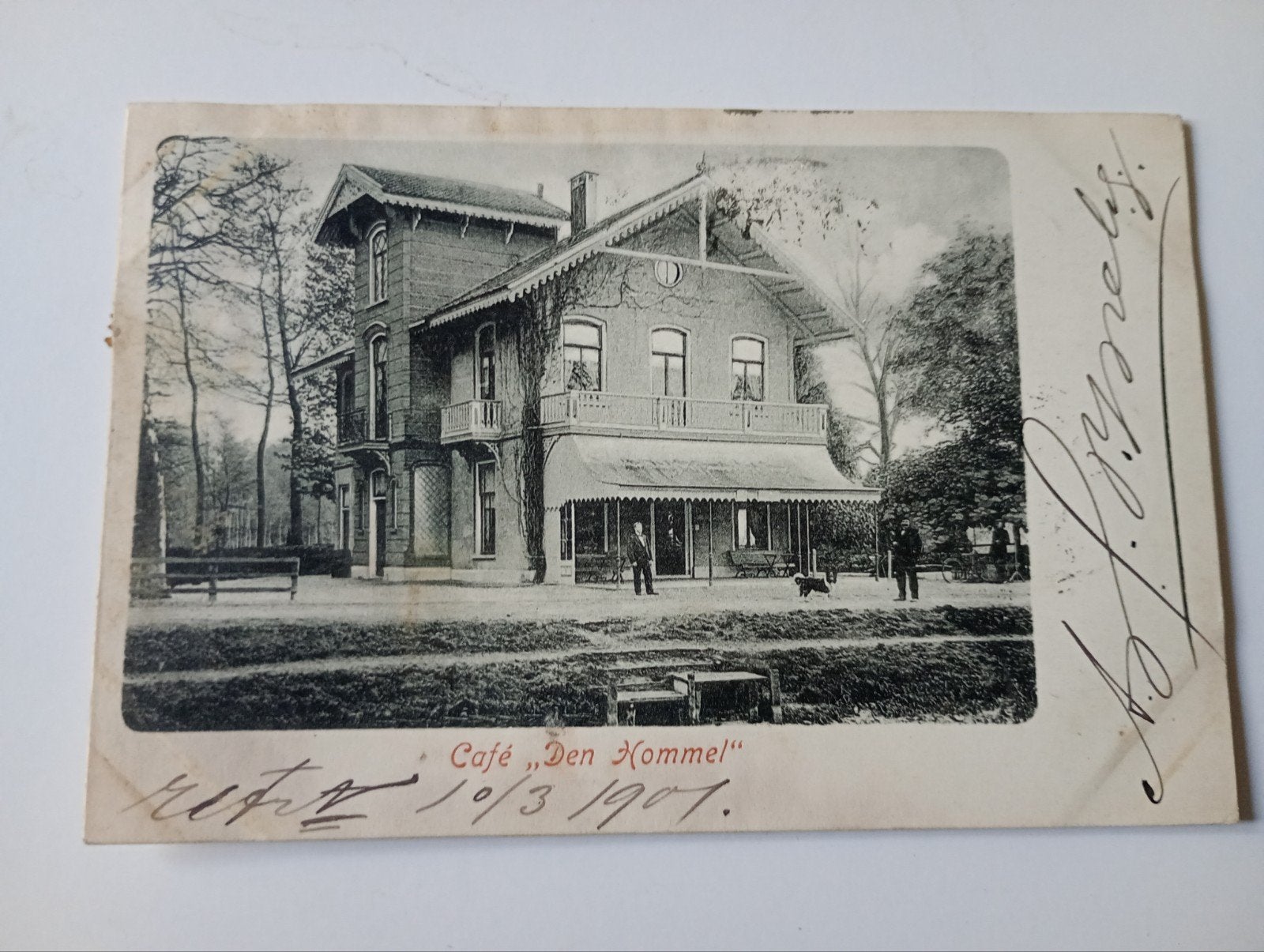 Utrecht Café Den Hommel 1901, Ophalen of Verzenden, Voor 1920, Gelopen, Utrecht