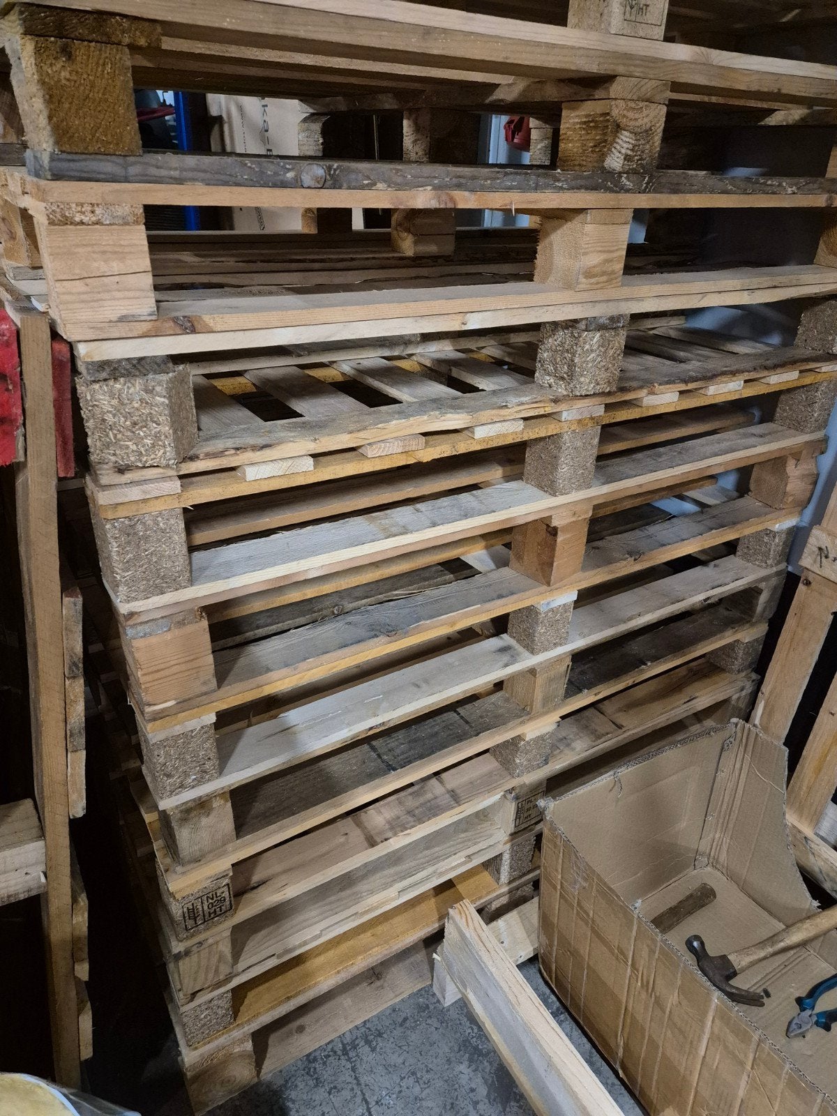 15 stuks wegwerp pallets droog, Doe-het-zelf en Verbouw, Ophalen, Minder dan 25 mm, Pallet, Minder dan 200 cm