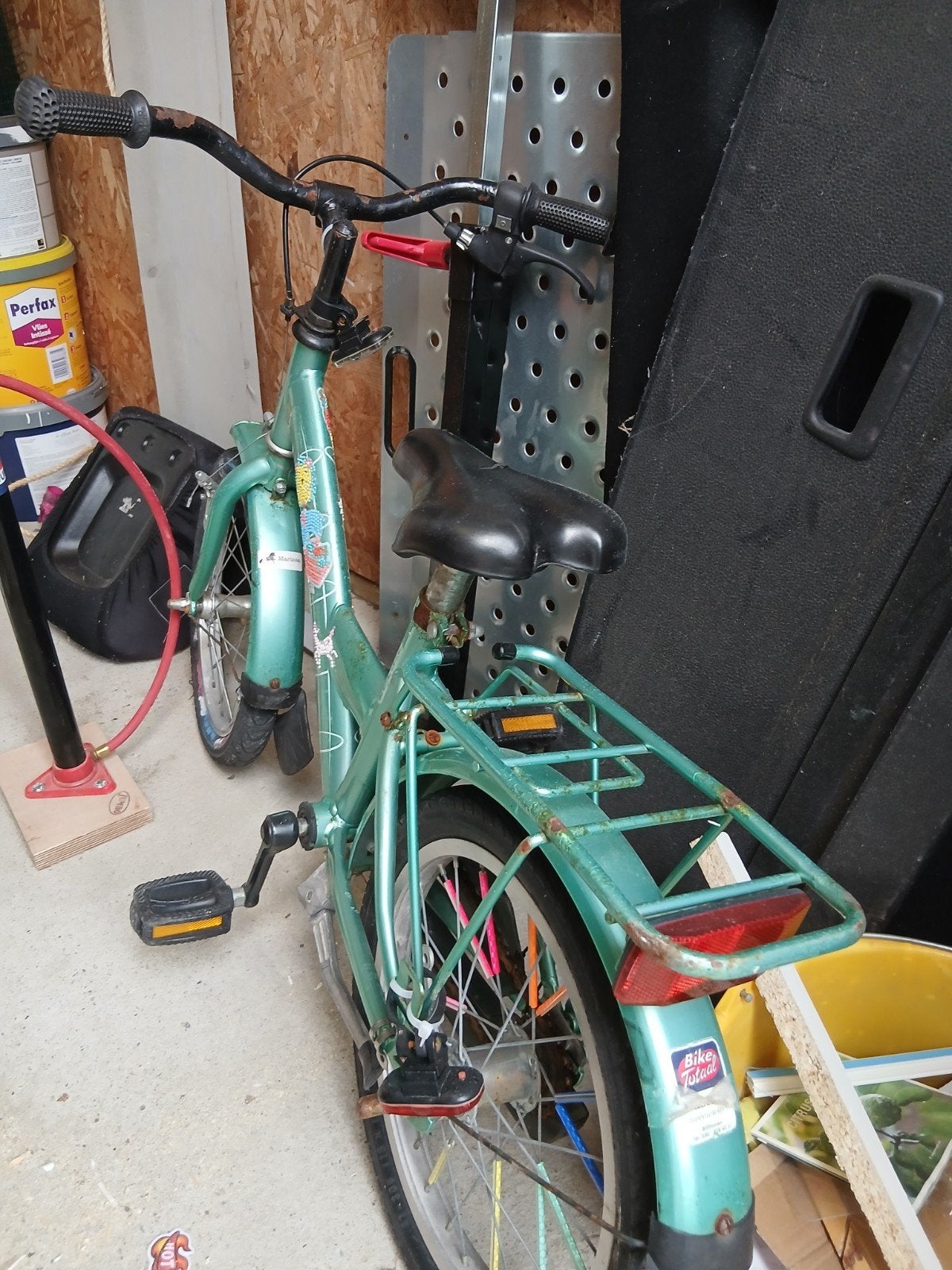 Gebruikte kinderfiets - Groen, 16-20 inch, Ophalen, Gebruikt, Terugtraprem, 16 tot 20 inch