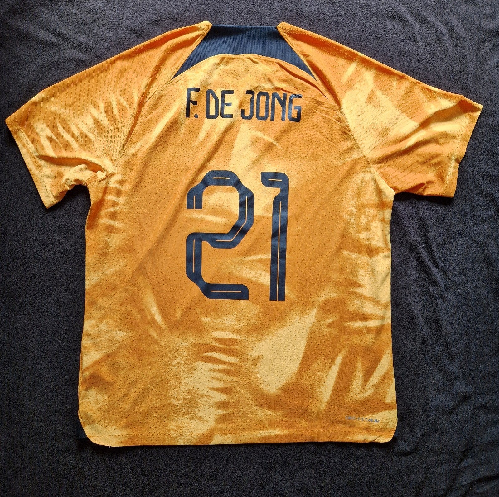Nederlands elftal Oranje spelersversie shirt 2022 F. De Jong, Nike, Maat 56/58 (XL), Oranje, Ophalen of Verzenden