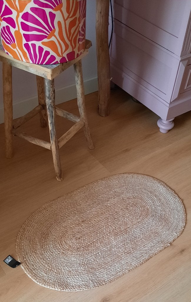 Naturel jute deurmat/vloermat/kleedje 50x80 cm., Ophalen of Verzenden, Overige materialen, Binnen, Nieuw