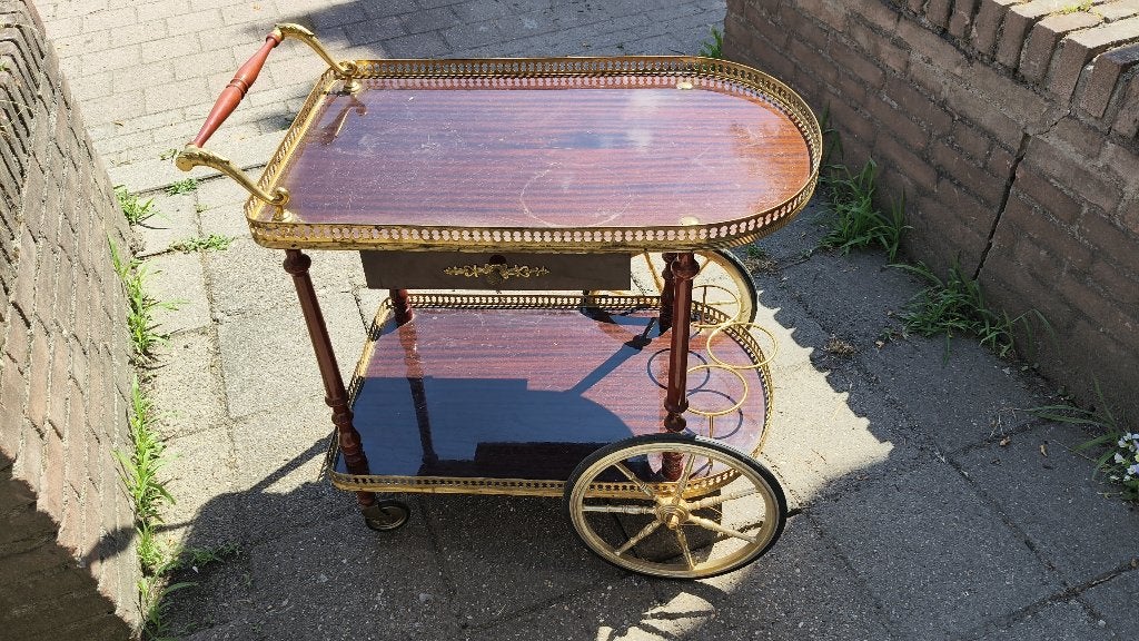 Vintage serveerwagen / drankentrolley, Ophalen