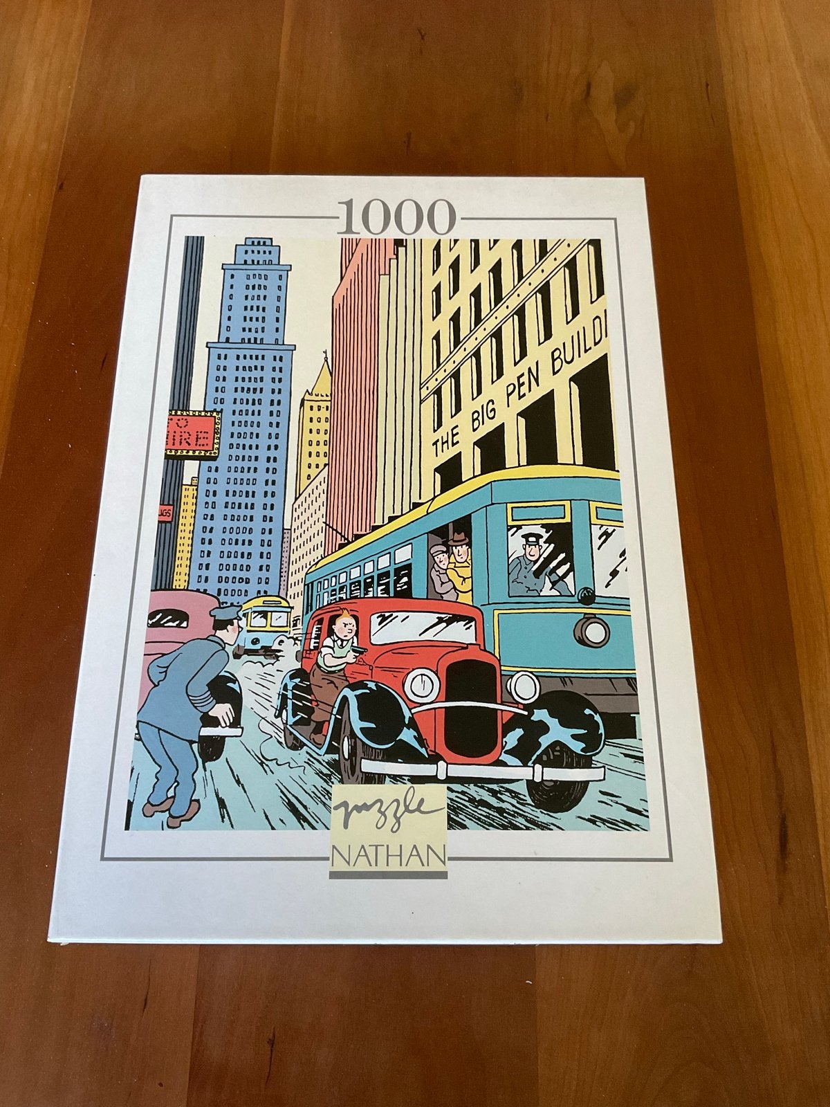 Kuifje in Amerika Legpuzzel - Nathan 1000 stukjes, Ophalen, 500 t/m 1500 stukjes, Zo goed als nieuw, Legpuzzel