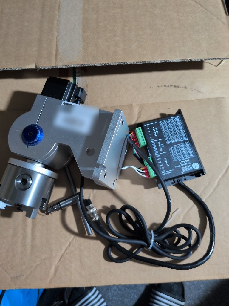 Rotatie-as D80 fiber laser K11-80 3-klauw + M542C driver, Ophalen of Verzenden, Nieuw
