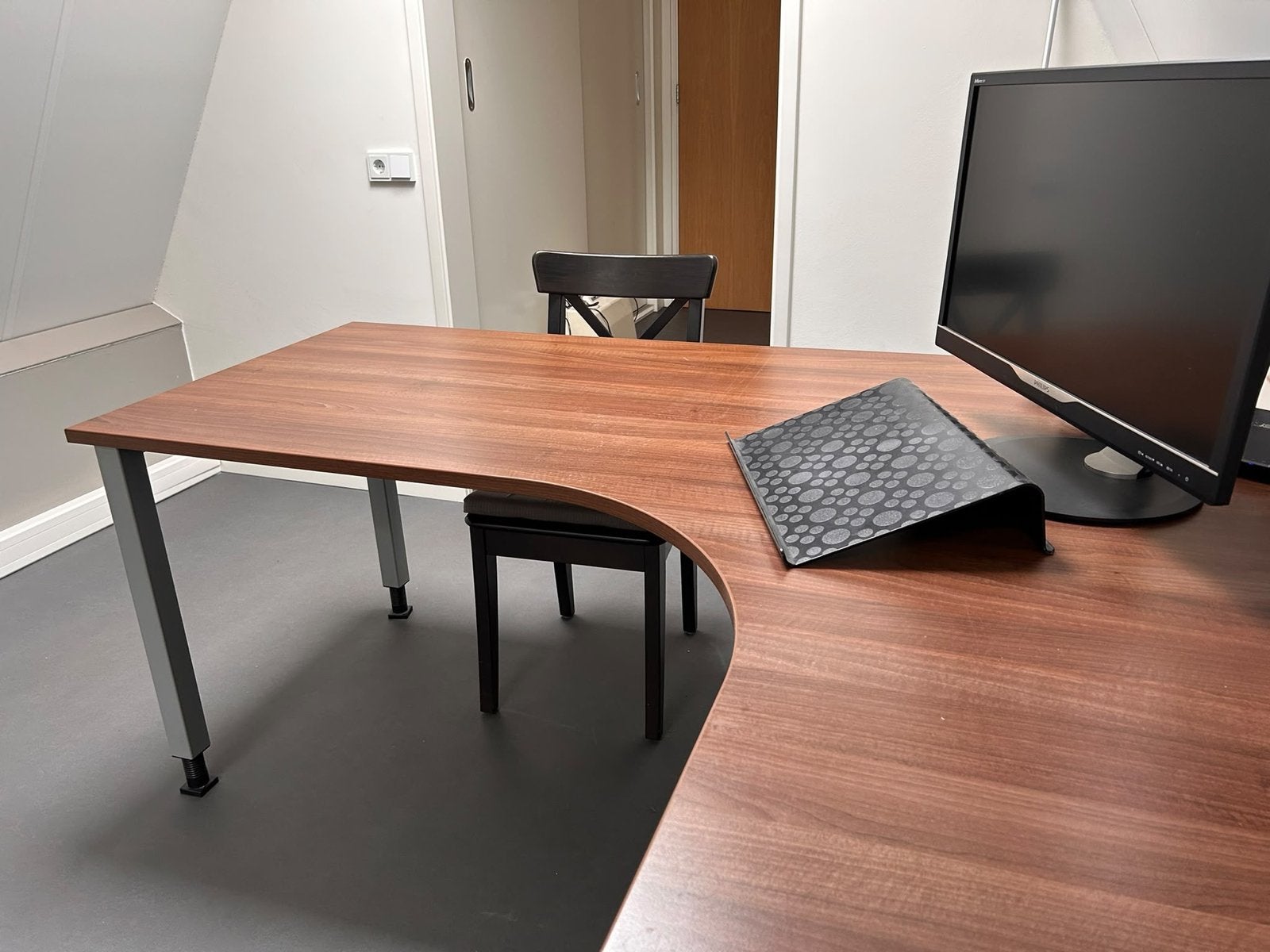 Hoekbureau met ladekastje, in hoogte verstelbaar, Huis en Inrichting, Ophalen, In hoogte verstelbaar, Gebruikt, Hoekbureau