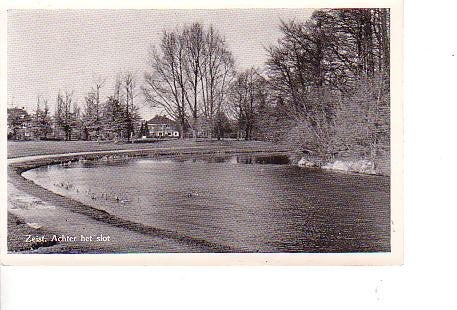 Ansichtkaart 	Zeist	Slot Zeist	Achter het slot, Verzenden, 1940 tot 1960, Ongelopen, Utrecht