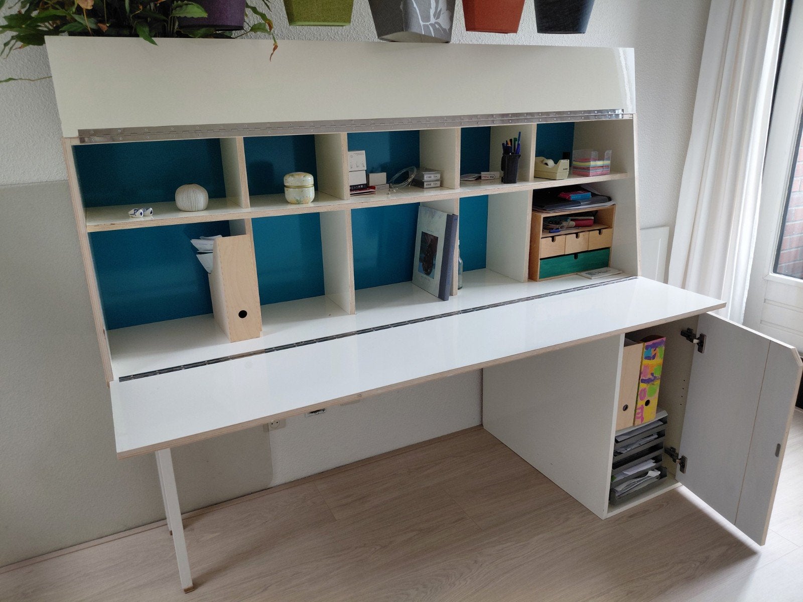 Bureau/secretaire - Ideaal voor thuiswerk en studie, Ophalen, Opbergruimte, Zo goed als nieuw, Secretaire