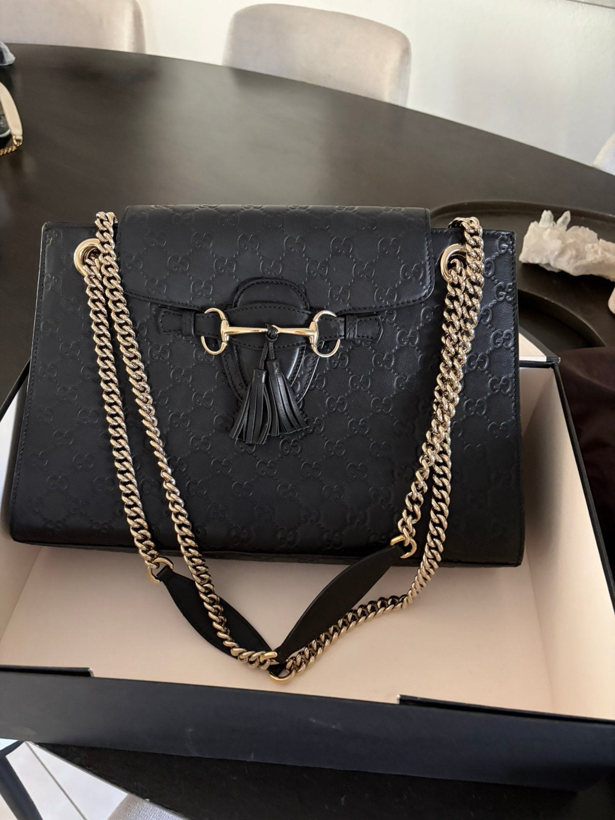 Mooie Gucci tas, Ophalen of Verzenden, Zo goed als nieuw, Zwart, Handtas