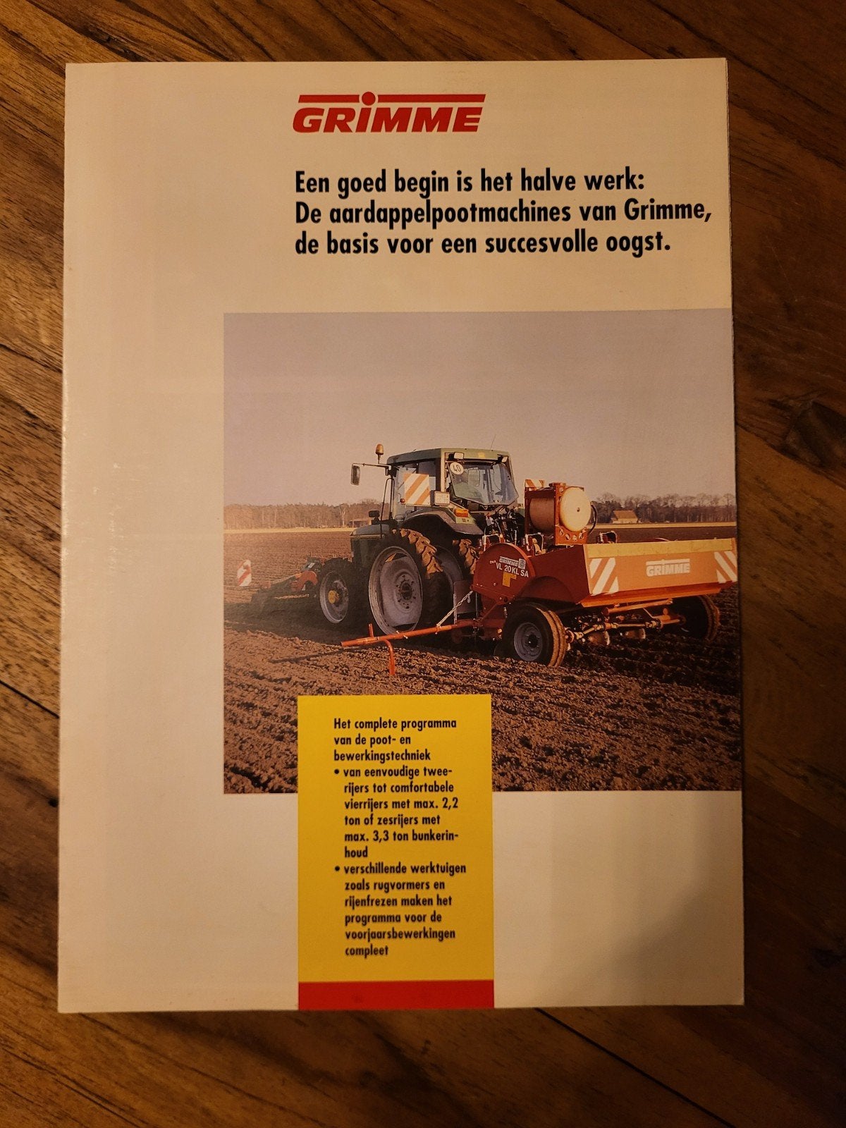 tractor folder Grimme aardappelpootmachines, Ophalen of Verzenden