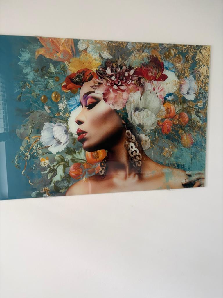 Modern schilderij op glas, Antiek en Kunst, Ophalen