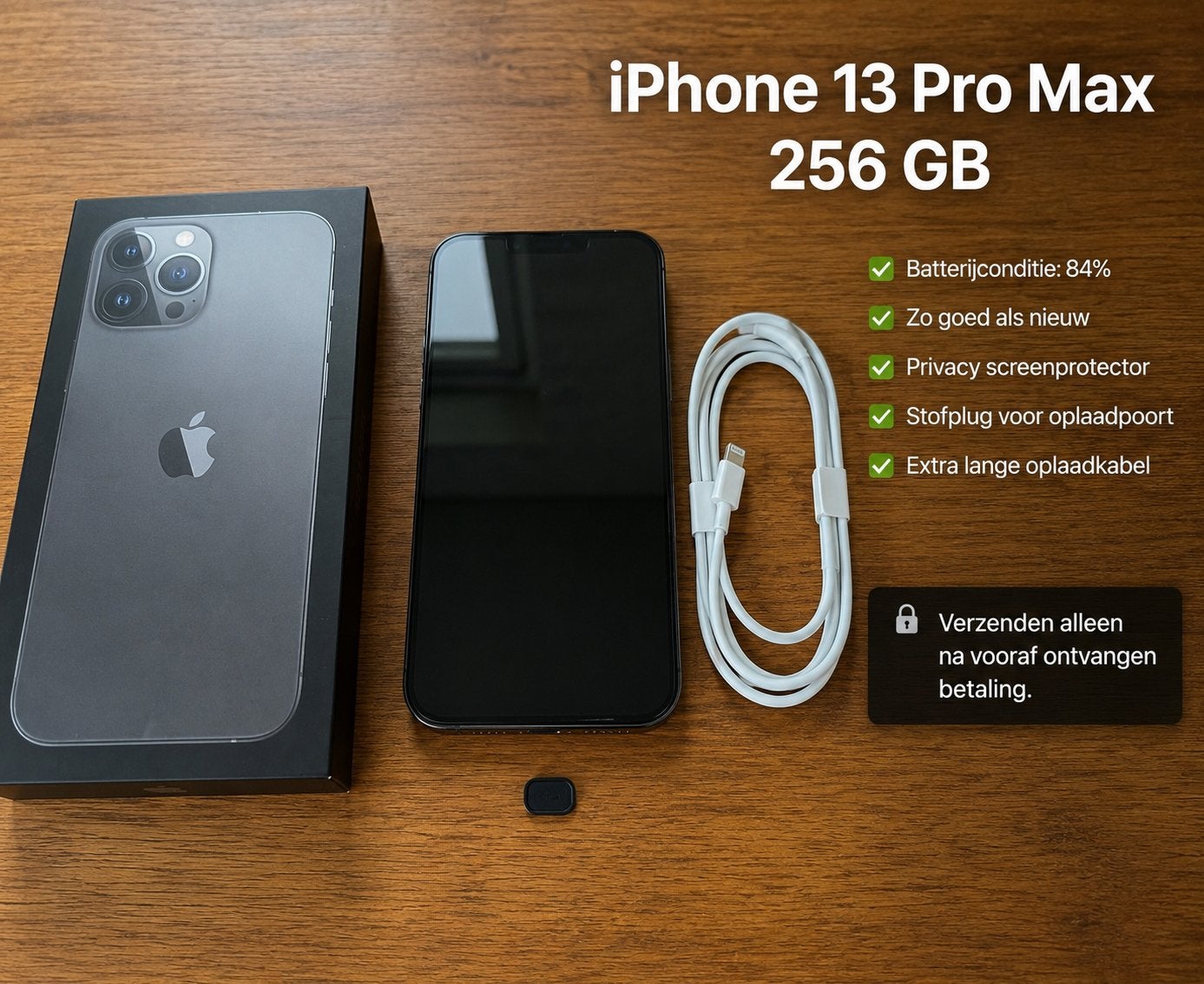 iPhone 13 Pro Max 256GB - Goede staat, 84% batterij, Telecommunicatie, Mobiele telefoons | Apple iPhone, Gebruikt, IPhone 13 Pro Max