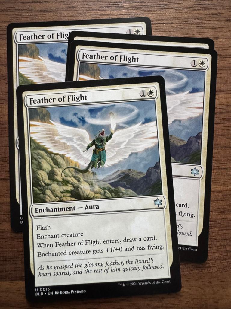 Playset 4x Feather of Flight - Bloomburrow, Verzenden, Zo goed als nieuw