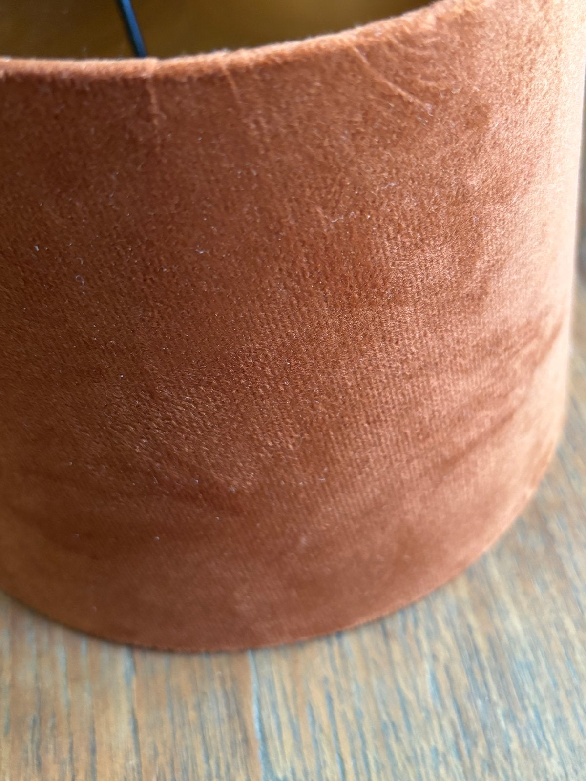 Fluwelen lampenkap - oranje/bruin, Ophalen, Rond, Nieuw, Oranje