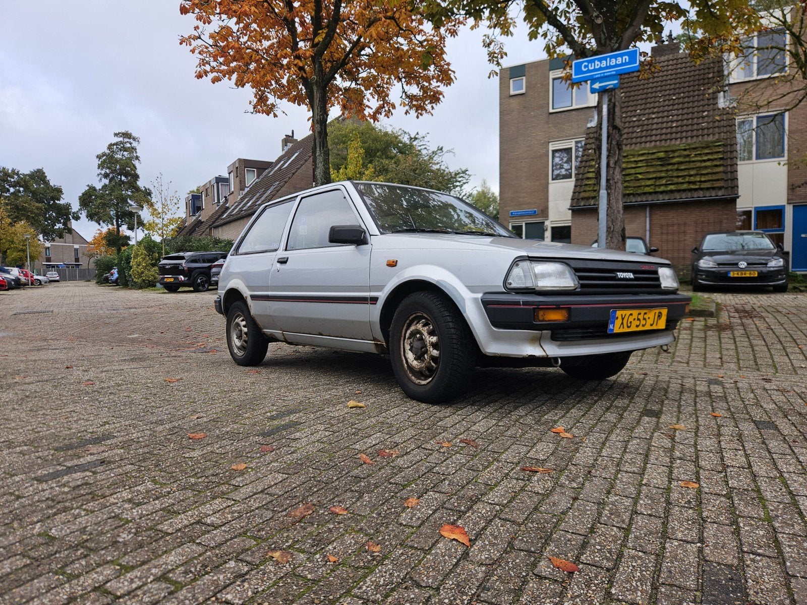 Toyota Starlet 1.3 XL 12V U9 1989 Grijs, Stof, 4 cilinders, Starlet, 371 kg