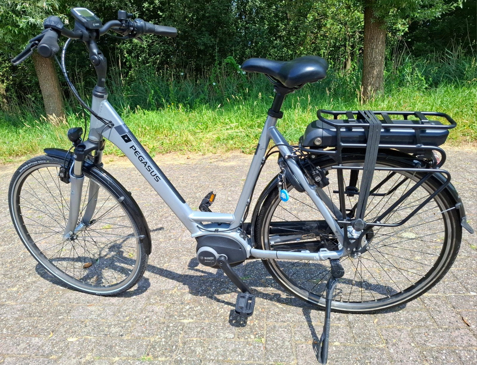 Elektrische Pegasus damesfiets, Bosch middenmotor, 60 cm  ✅️, Ophalen, Gebruikt, Versnellingen, 56 cm of meer