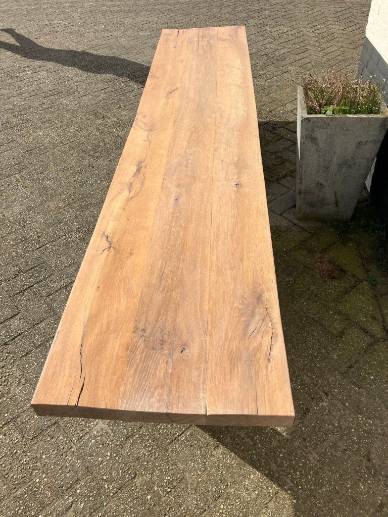 Multifunctionele eiken speeltafel / bijzettafel / zitbank, Huis en Inrichting, Tafels | Sidetables, Ophalen, Gebruikt, Eikenhout
