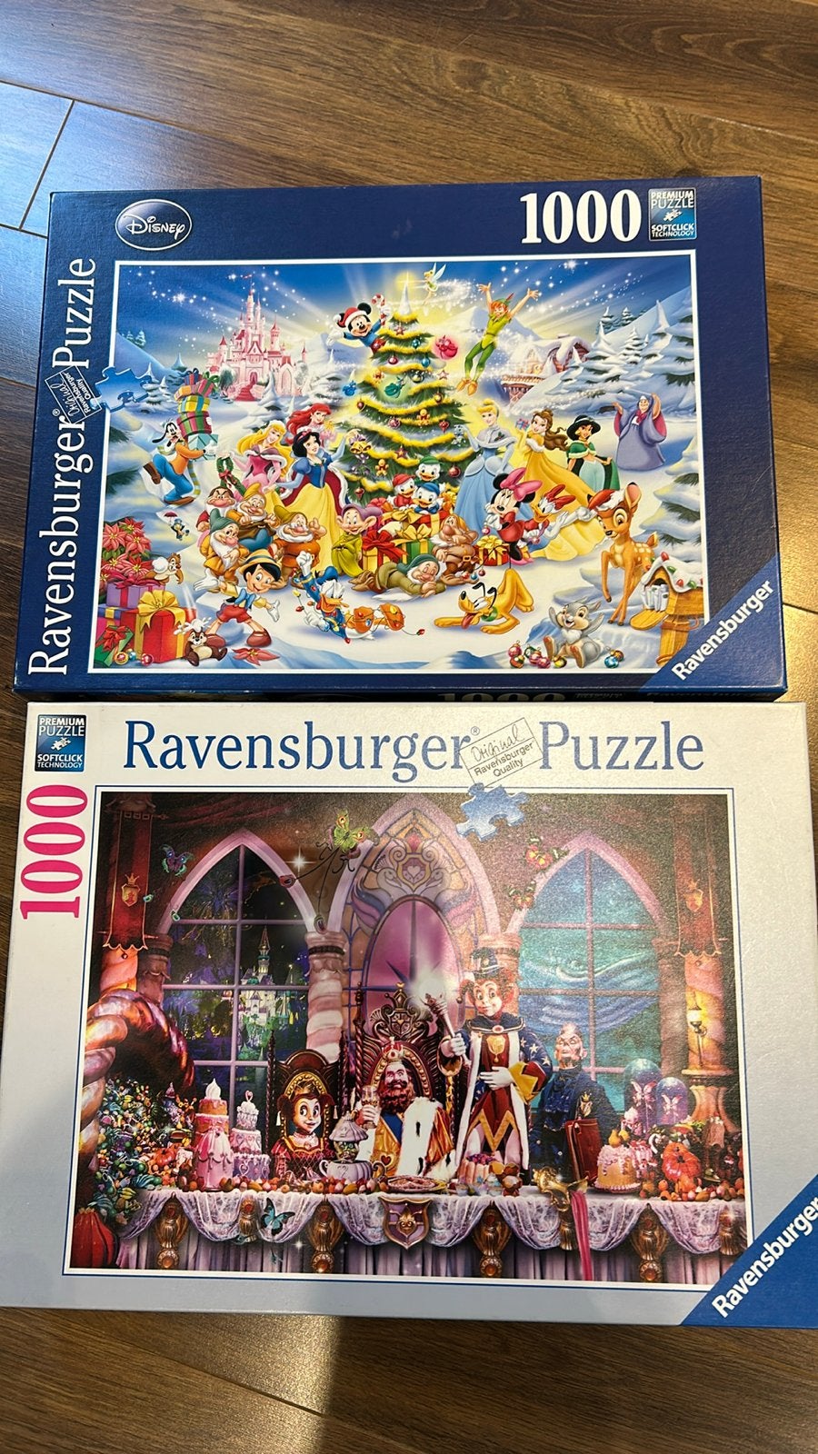 Twee Ravensburger legpuzzels - 1000 stukjes per stuk, Ophalen of Verzenden, 500 t/m 1500 stukjes, Gebruikt, Legpuzzel