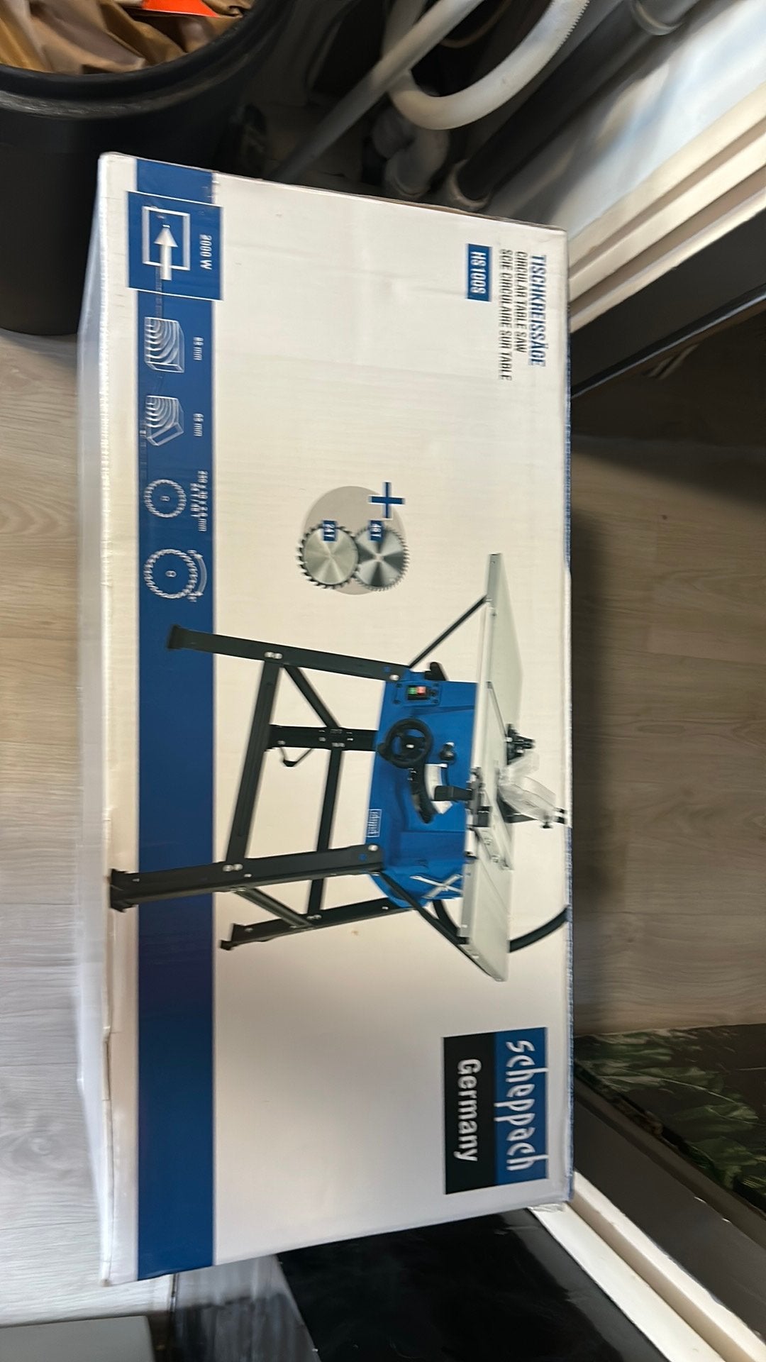 Nieuwe zaag tafel, Ophalen, Zo goed als nieuw, 1200 watt of meer, 30 tot 70 mm