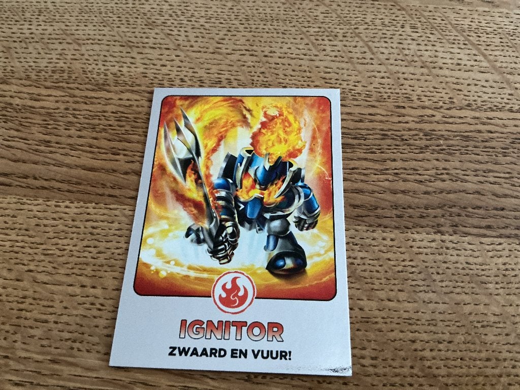 Skylanders giants Trading cards 132.   Ignitor, Ophalen of Verzenden, Zo goed als nieuw, Losse kaart