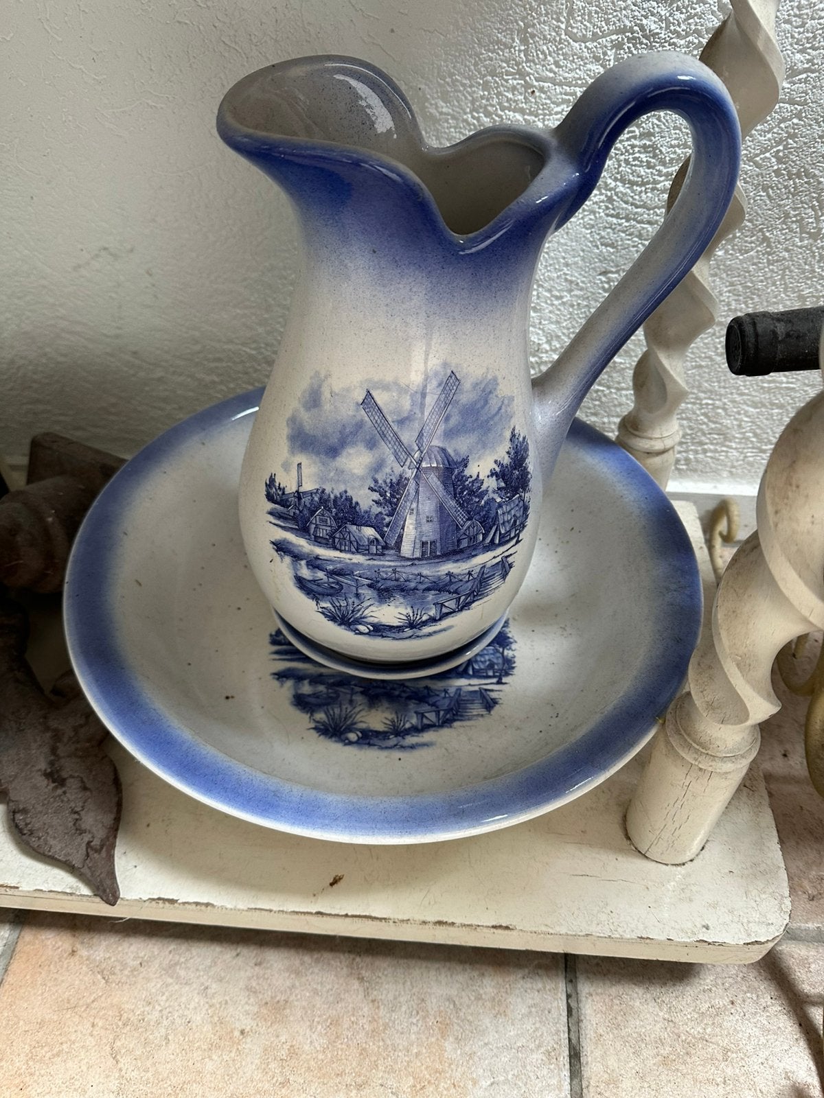 Lampetstel met molen, Ophalen of Verzenden