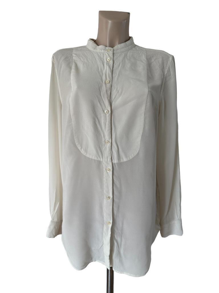 Closed blouse M, Wit, Ophalen of Verzenden, Zo goed als nieuw