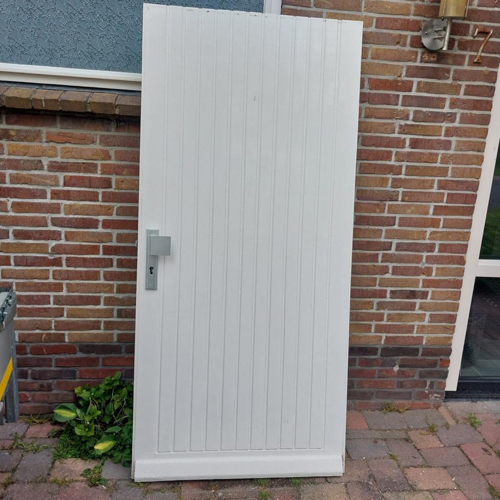 Te koop. hardhouten voordeur, Doe-het-zelf en Verbouw, Deuren en Horren, Gebruikt, 80 tot 100 cm, Minder dan 200 cm, Buitendeur