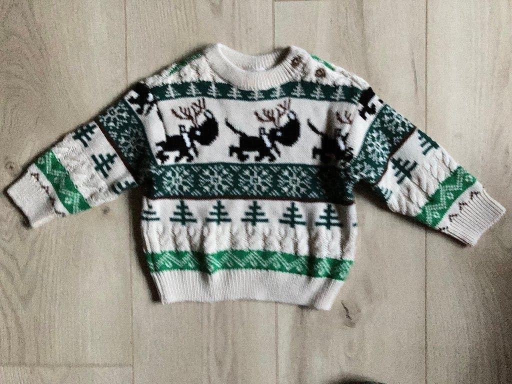 Z.g.a.n. kersttrui Takkie maat 74, Kinderen en Baby's, Ophalen of Verzenden, Zo goed als nieuw, Hema, Truitje of Vestje